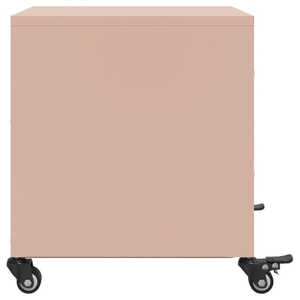 vidaXL Nattbord rosa 36x39x43,5 cm stål