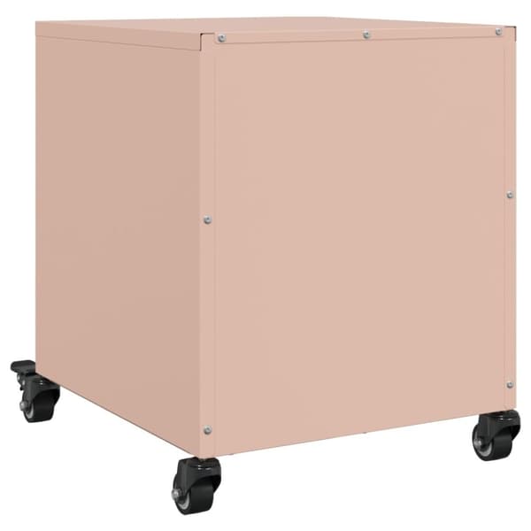 vidaXL Nattbord rosa 36x39x43,5 cm stål