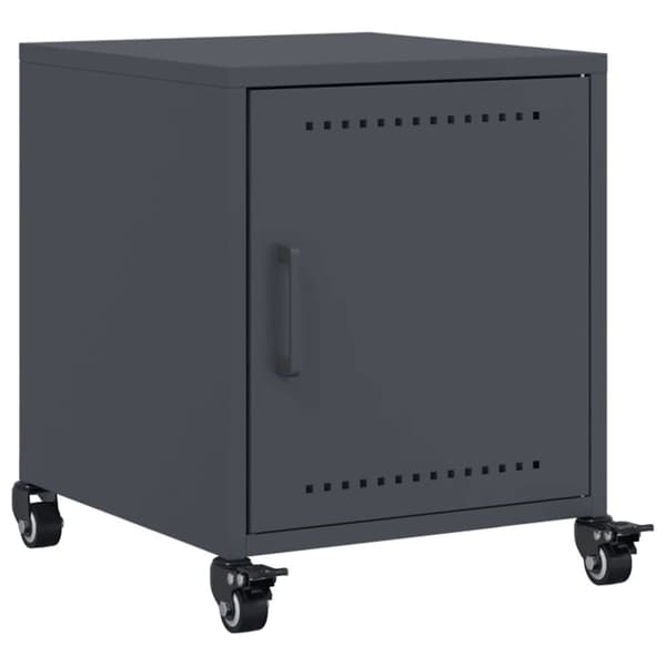 vidaXL Nattbord 2 stk antrasitt 36x39x43,5 cm stål