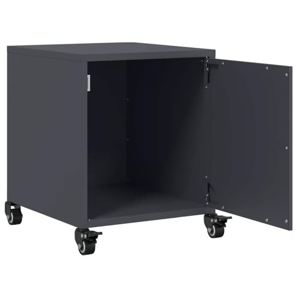 vidaXL Nattbord 2 stk antrasitt 36x39x43,5 cm stål