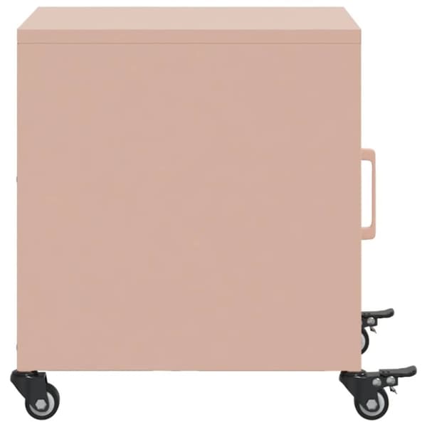vidaXL Nattbord 2 stk rosa 36x39x43,5 cm stål
