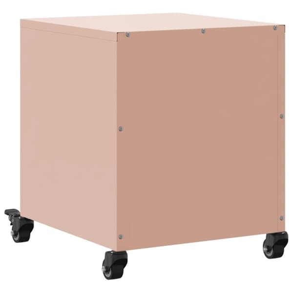 vidaXL Nattbord 2 stk rosa 36x39x43,5 cm stål