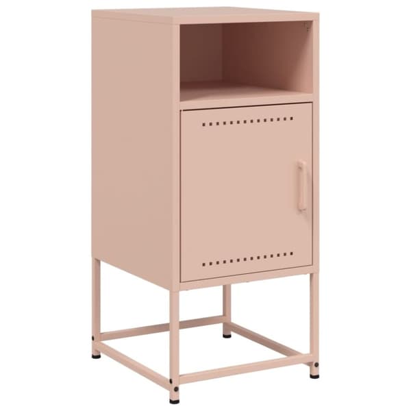 vidaXL Nattbord 2 stk rosa 36x39x78 cm stål