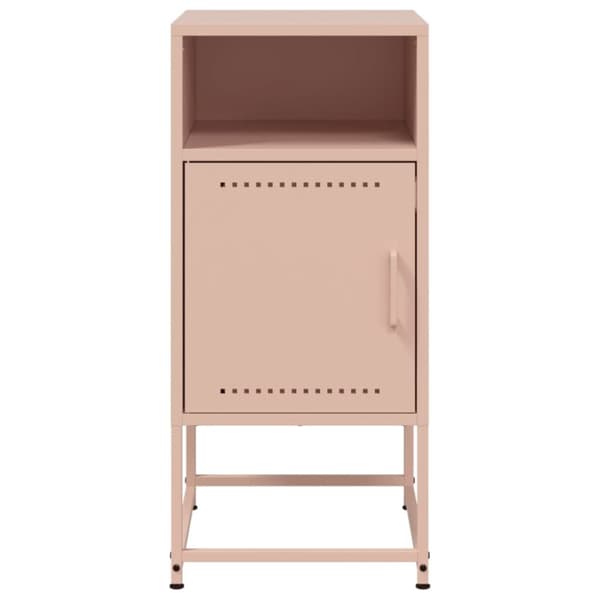 vidaXL Nattbord 2 stk rosa 36x39x78 cm stål