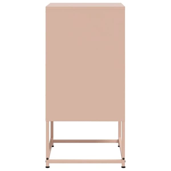 vidaXL Nattbord 2 stk rosa 36x39x78 cm stål