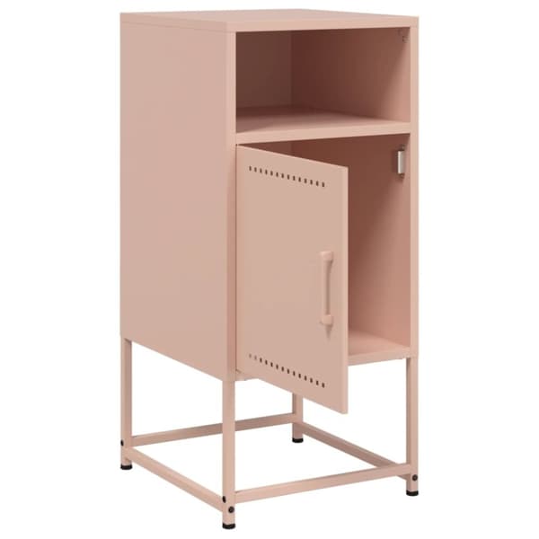 vidaXL Nattbord 2 stk rosa 36x39x78 cm stål