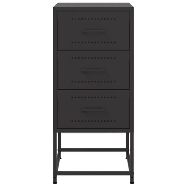 vidaXL sengeborde 2 stk. 36x39x78 cm stål sort