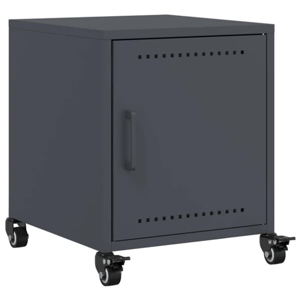 vidaXL sengebord 36x39x43,5 cm stål antracitgrå