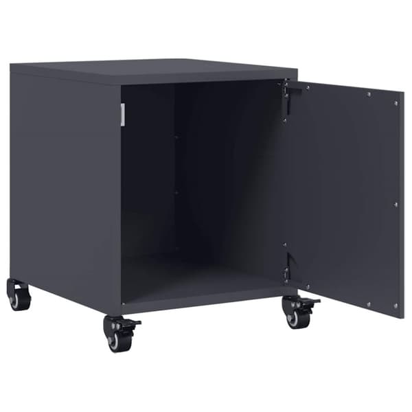 vidaXL sengebord 36x39x43,5 cm stål antracitgrå