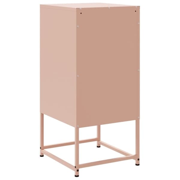 vidaXL Nattbord rosa 36x39x59 cm stål