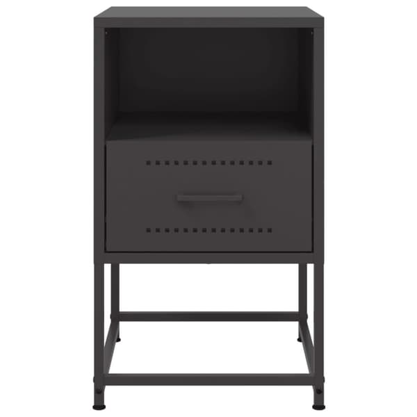 vidaXL sengeborde 2 stk. 36x39x60,5 cm stål sort