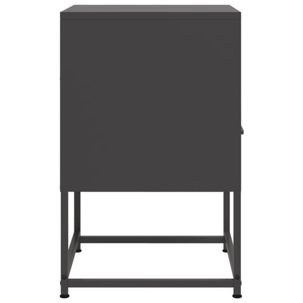 vidaXL sengeborde 2 stk. 36x39x60,5 cm stål sort