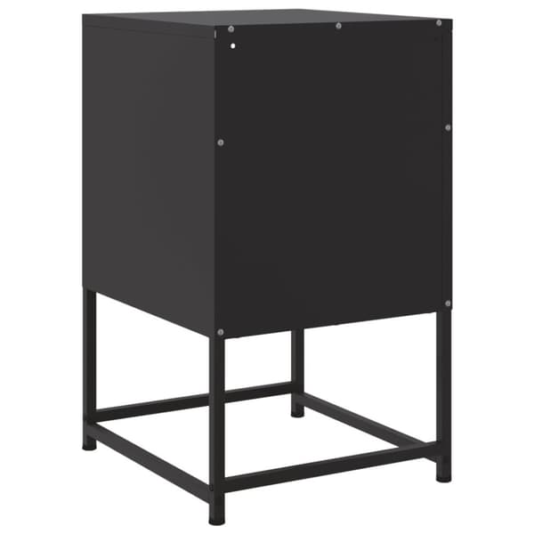 vidaXL sengeborde 2 stk. 36x39x60,5 cm stål sort