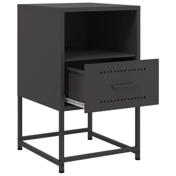 vidaXL sengeborde 2 stk. 36x39x60,5 cm stål sort