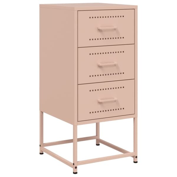 vidaXL Yöpöytä pinkki 36x39x78 cm teräs