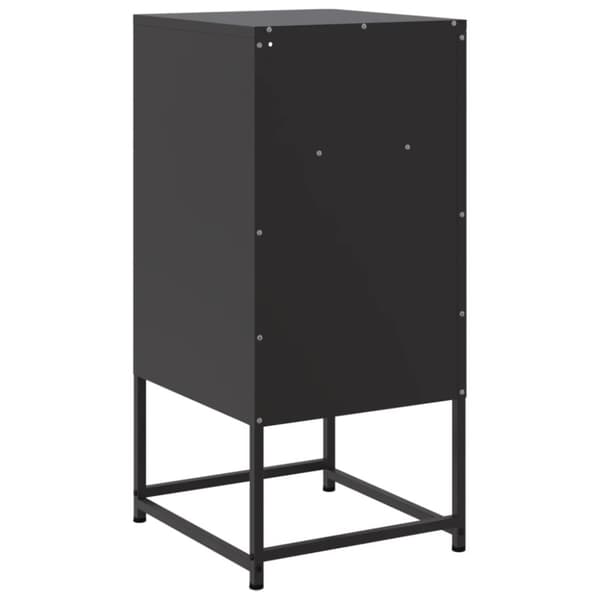 vidaXL Yöpöytä musta 36x39x78 cm teräs