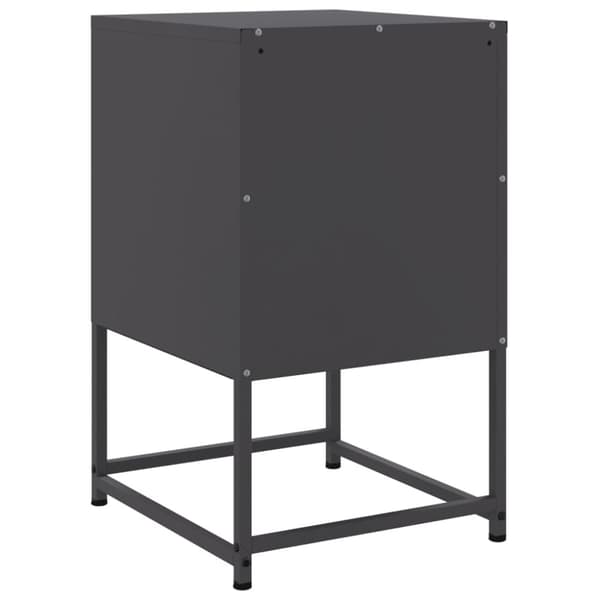 vidaXL Nattbord 2 stk svart 36x39x60,5 cm stål