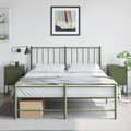 Miniatyrbillede 4 af 11: vidaXL sengeborde 2 stk. 36x39x60,5 cm stål olivengrøn