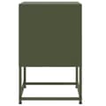 Miniatyrbillede 8 af 11: vidaXL sengeborde 2 stk. 36x39x60,5 cm stål olivengrøn