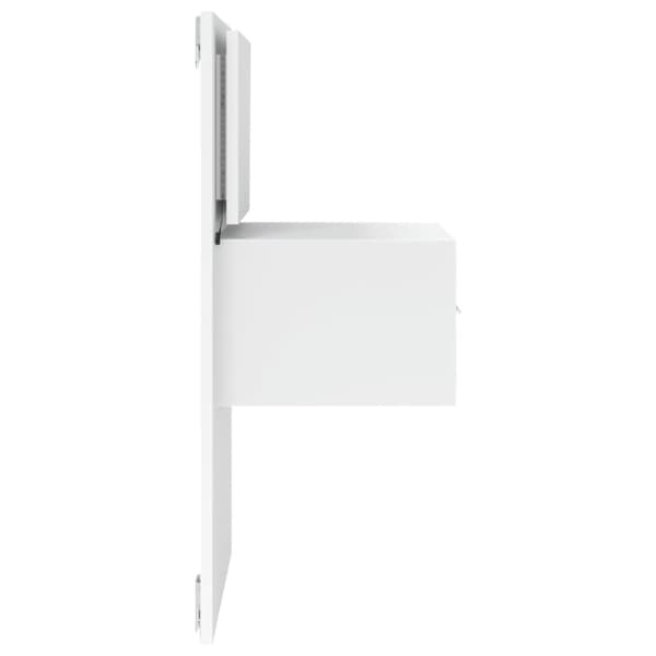vidaXL Väggmonterade sängbord med LED-lampor 2 st vit