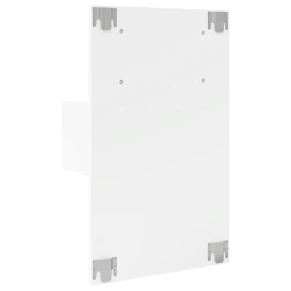 vidaXL Väggmonterade sängbord med LED-lampor 2 st vit