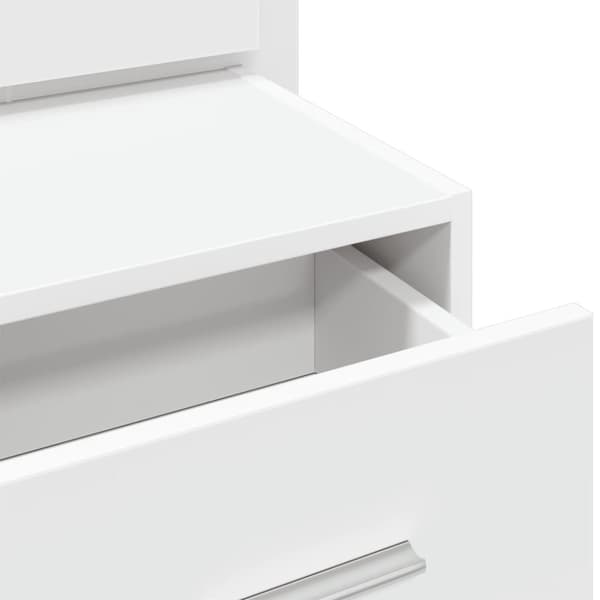 vidaXL Väggmonterade sängbord med LED-lampor 2 st vit