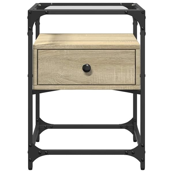 vidaXL sengebord 40x40x55 cm konstrueret træ sonoma-eg