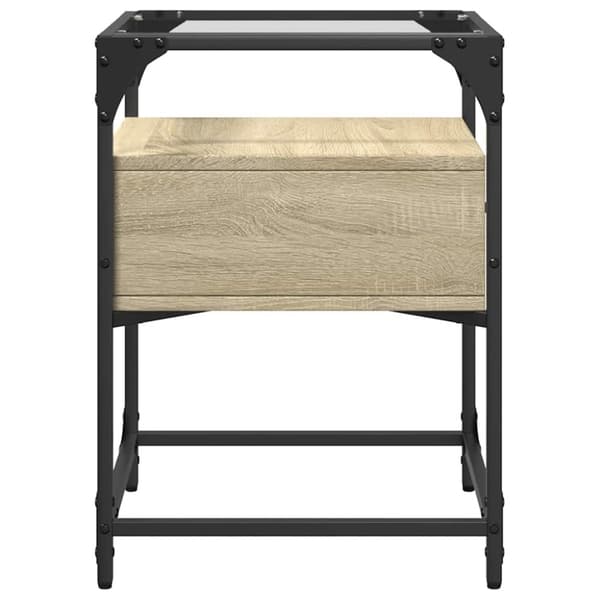 vidaXL sengebord 40x40x55 cm konstrueret træ sonoma-eg