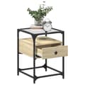 Miniatyrbilde 4 av 11: vidaXL Nattbord sonoma eik 40x40x55 cm konstruert tre