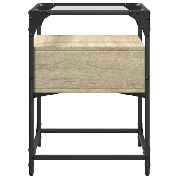 vidaXL Nattbord sonoma eik 40x40x55 cm konstruert tre