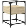 Miniatyrbilde 7 av 11: vidaXL Nattbord sonoma eik 40x40x55 cm konstruert tre