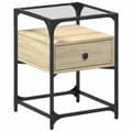 Miniatyrbilde 1 av 11: vidaXL Nattbord sonoma eik 40x40x55 cm konstruert tre