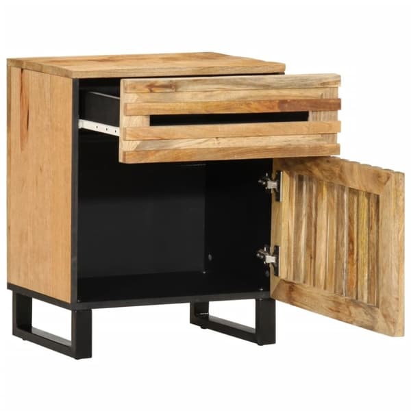 vidaXL sengebord 50x34x60 cm massivt ru mangotræ