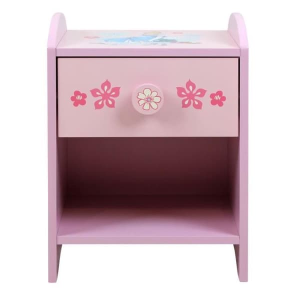 Sängbord - DISNEY PRINCESS - Disney Princesses - Rosa - 1 låda(r) - MDF-konstruerat trä