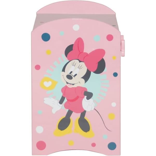 Sängbord - DISNEY - Minnie - Med låda - Hylla - Rosa för barn