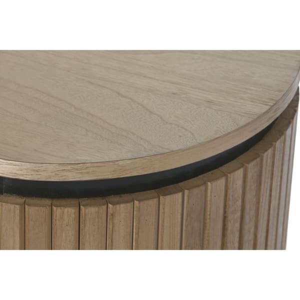 Natbord Home ESPRIT Natur Metal Paulonia træ 60 x 43 x 57 cm