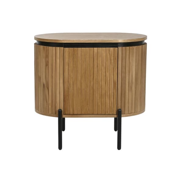 Natbord Home ESPRIT Natur Metal Paulonia træ 60 x 43 x 57 cm
