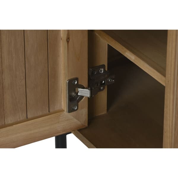 Natbord Home ESPRIT Natur Metal Paulonia træ 60 x 43 x 57 cm