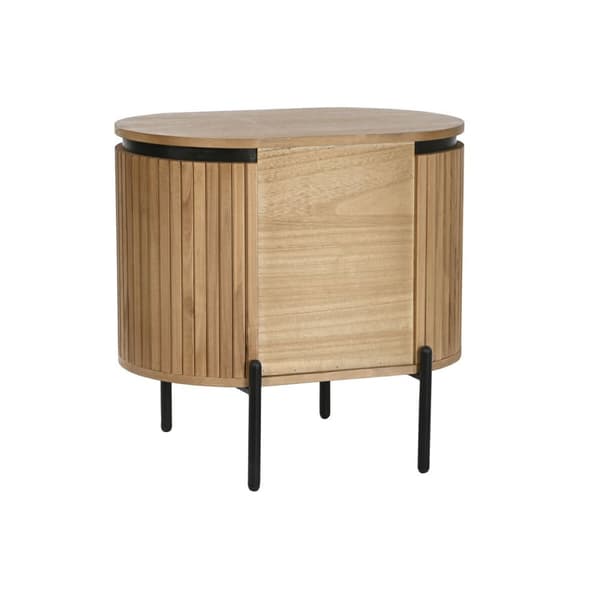 Natbord Home ESPRIT Natur Metal Paulonia træ 60 x 43 x 57 cm
