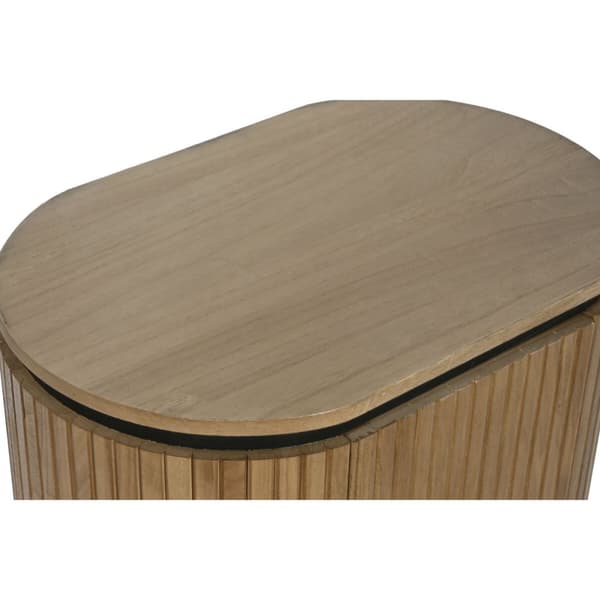 Natbord Home ESPRIT Natur Metal Paulonia træ 60 x 43 x 57 cm