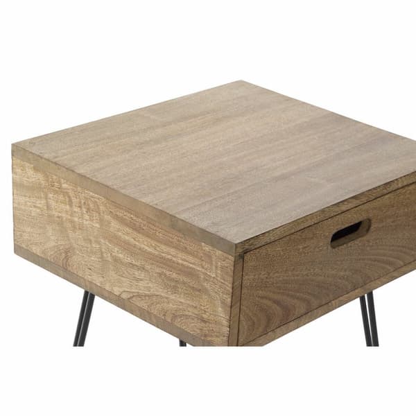 Nattbord DKD Home Decor Metall Treverk av mangotre