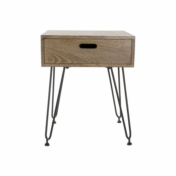 Nattbord DKD Home Decor Metall Treverk av mangotre