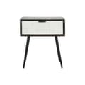 Miniatyrbilde 2 av 6: Nattbord DKD Home Decor 45 x 38 x 50 cm Svart Metall Hvit Treverk av mangotre Wengue