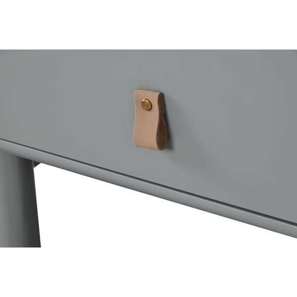 Nattbord Home ESPRIT Blå Grå Naturell Tre MDF 48 x 40 x 55 cm
