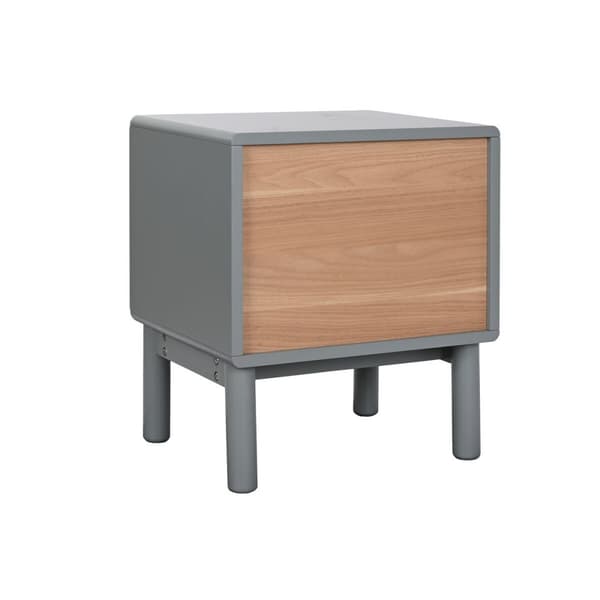 Nattbord Home ESPRIT Blå Grå Naturell Tre MDF 48 x 40 x 55 cm