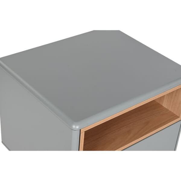 Nattbord Home ESPRIT Blå Grå Naturell Tre MDF 48 x 40 x 55 cm