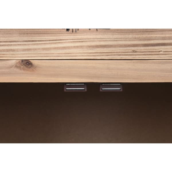 Yöpöytä Home ESPRIT Musta Luonnollinen Kuusi Puu MDF 45 x 34 x 66 cm