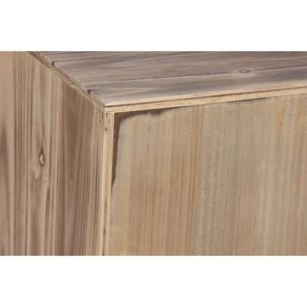 Yöpöytä Home ESPRIT Musta Luonnollinen Kuusi Puu MDF 45 x 34 x 66 cm