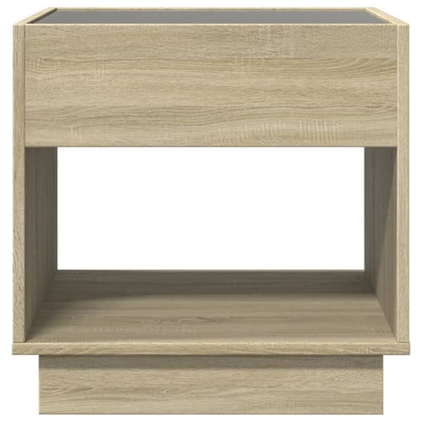 vidaXL Salongbord med Infinity LED sonoma eik 50x50x50 cm