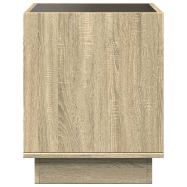 vidaXL Salongbord med Infinity LED sonoma eik 50x50x50 cm